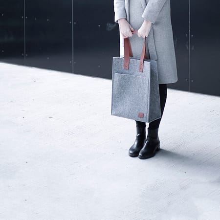 Shopper Tasche Nordhale Hennes - Grau aus industriellem Filz